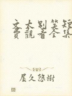 文太别笑短剧免费观看全集高清版