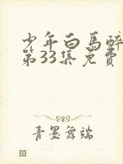 少年白马醉春风第33集免费观看