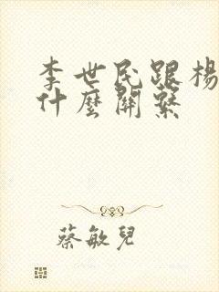 李世民跟杨广是什么关系封面