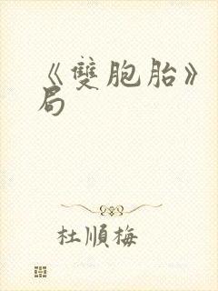 《双胞胎》大结局