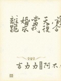 离婚当天,前夫跪求我复合短剧封面