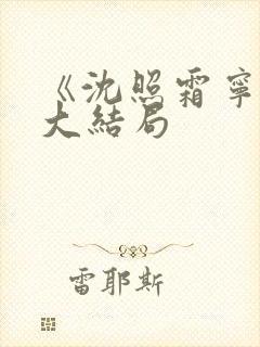 《沈照霜宁砚》大结局封面