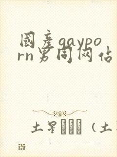 国产gayporn男同网站封面