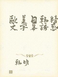 欧美日韩精品中文字幕诱惑