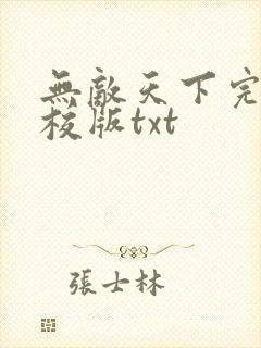 无敌天下完整精校版txt
