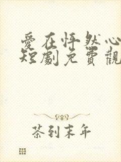 爱在怦然心动时短剧免费观看高清