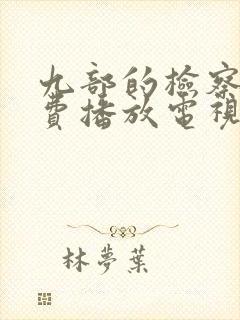 九部的检察官免费播放电视剧全集
