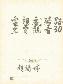 电视剧归路全集免费观看30集完整版