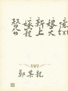 替嫁新娘亿万老公宠上天txt下载全本