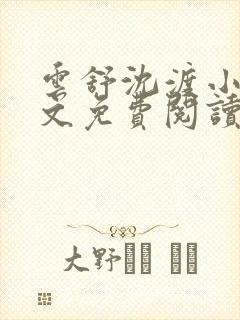 云舒沈渡小说全文免费阅读