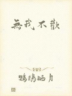 无我不欢封面