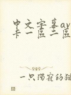 中文字幕av不卡一区二区三区