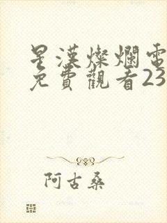 星汉灿烂电视剧免费观看23集