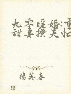 九零暖婚:重生甜妻撩夫忙全文在线阅读