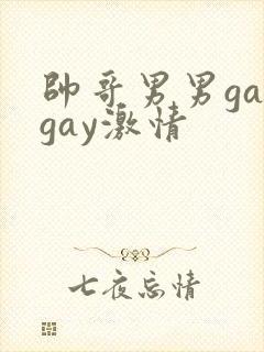 帅哥男男gaygay激情