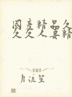 国产精品久久久久久人妻精品