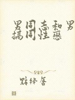 男同志和男同志搞同性恋