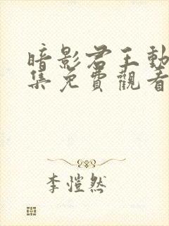 暗影君王动漫全集免费观看