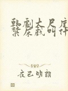 韩剧大尺度19禁床戏叫什么