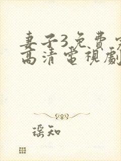 妻子3免费完整高清电视剧在线观看,
