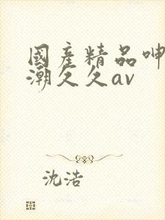 国产精品呻吟高潮久久av