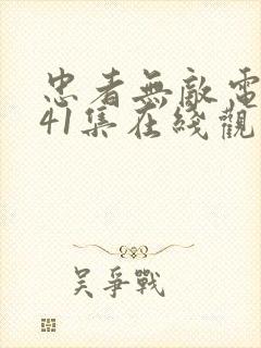 忠者无敌电视剧41集在线观看免费封面