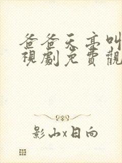 爸爸天亮叫我电视剧免费观看完整版