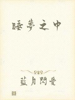 睡梦之中封面