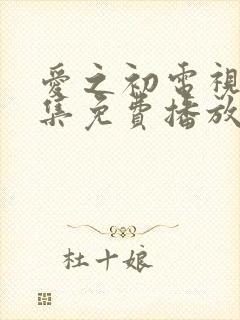 爱之初电视剧全集免费播放