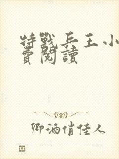 特战兵王小说免费阅读