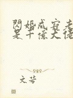 闪婚成宠老公竟是千亿大佬免费阅读封面