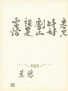 电视剧时光与他恰是正好免费观看封面