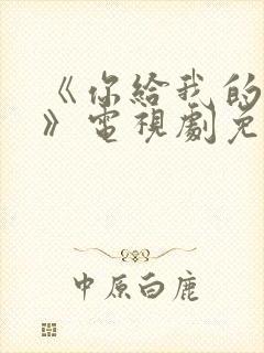 《你给我的喜欢》电视剧免费完整