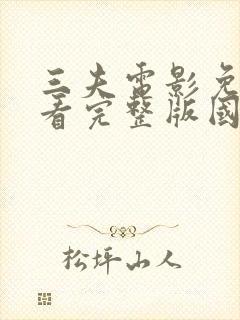 三夫电影免费观看完整版国语高清