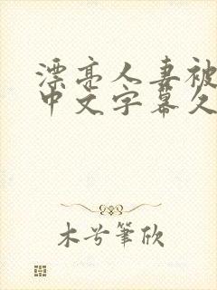 漂亮人妻被中出中文字幕久久