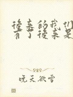 后来的我们就没有了后来是什么歌曲