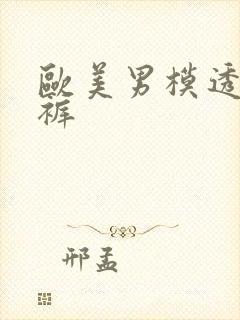 欧美男模透明内裤