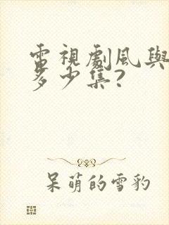 电视剧风与潮共多少集?封面