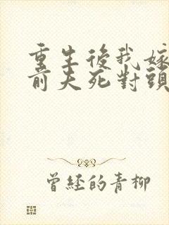 重生后我嫁给了前夫死对头封面