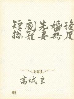 短剧先婚后爱顾总宠妻无度封面