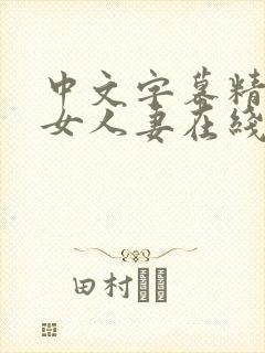中文字幕精品熟女人妻在线封面