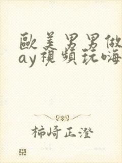 欧美男男做爰gay视频玩嗨