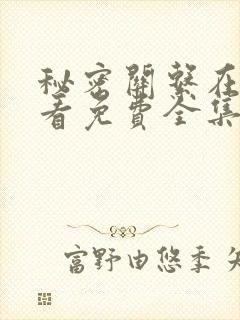 秘密关系在线观看免费全集电视剧高清