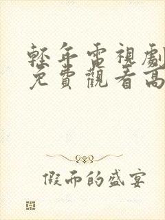 轻年电视剧全集免费观看高清