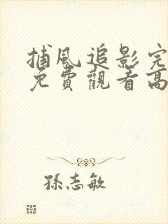 捕风追影完整版免费观看高清