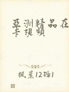 亚洲精品在线不卡视频