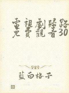 电视剧归路全集免费观看30集完整版