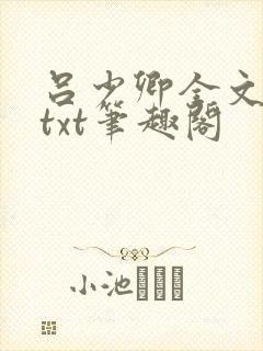 吕少卿全文下载txt笔趣阁