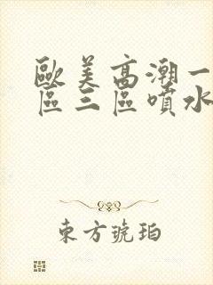 欧美高潮一区二区三区喷水封面