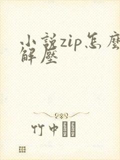 小说zip怎么解压